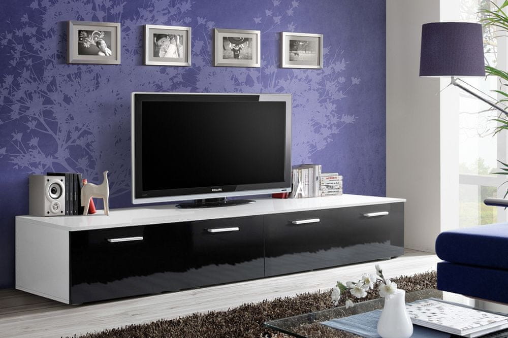 Veneti TV stolík DAN - biely / čierny